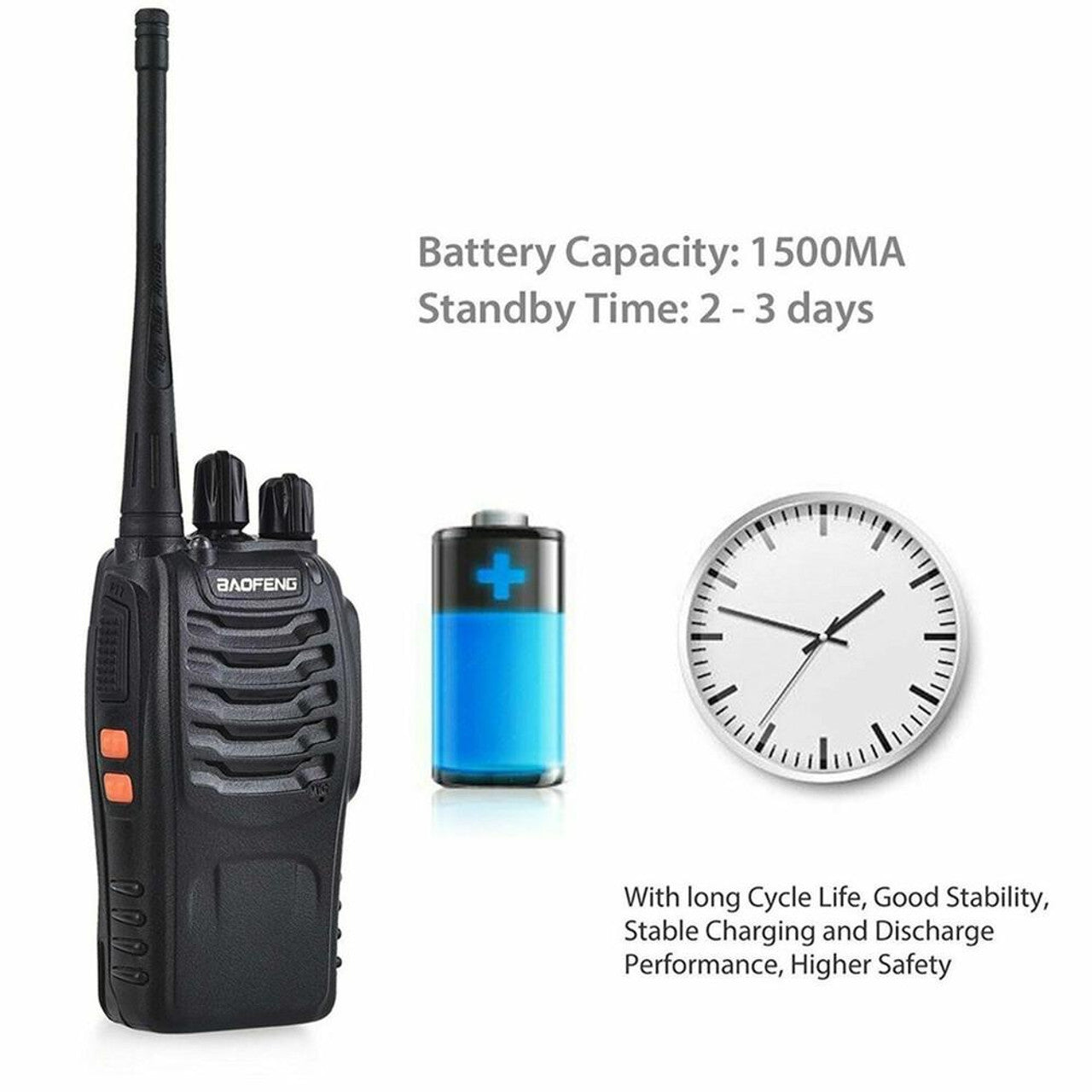 BAOFENG Walkie Talkie BF-888s Pack of 14 with Earphone